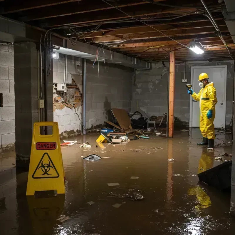 Flooded Basement Electrical Hazard in Horseshoe Bay, TX Property